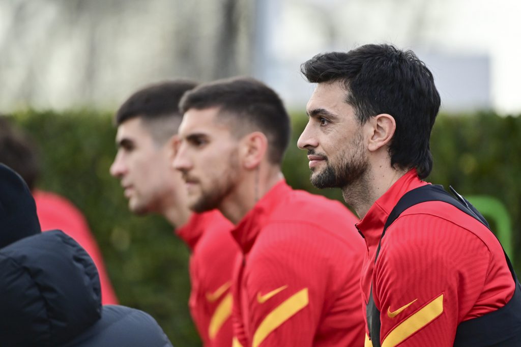 Pastore L'AS Roma in allenamento a TrigoriaL'AS Roma in allenamento a Trigoria
