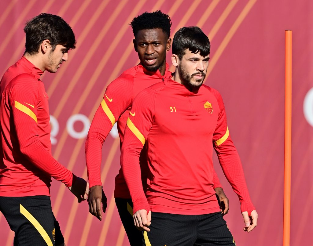 Perez Villar Diawara AS Roma, sessione di allenamento a TrigoriaAS Roma, sessione di allenamento a Trigoria