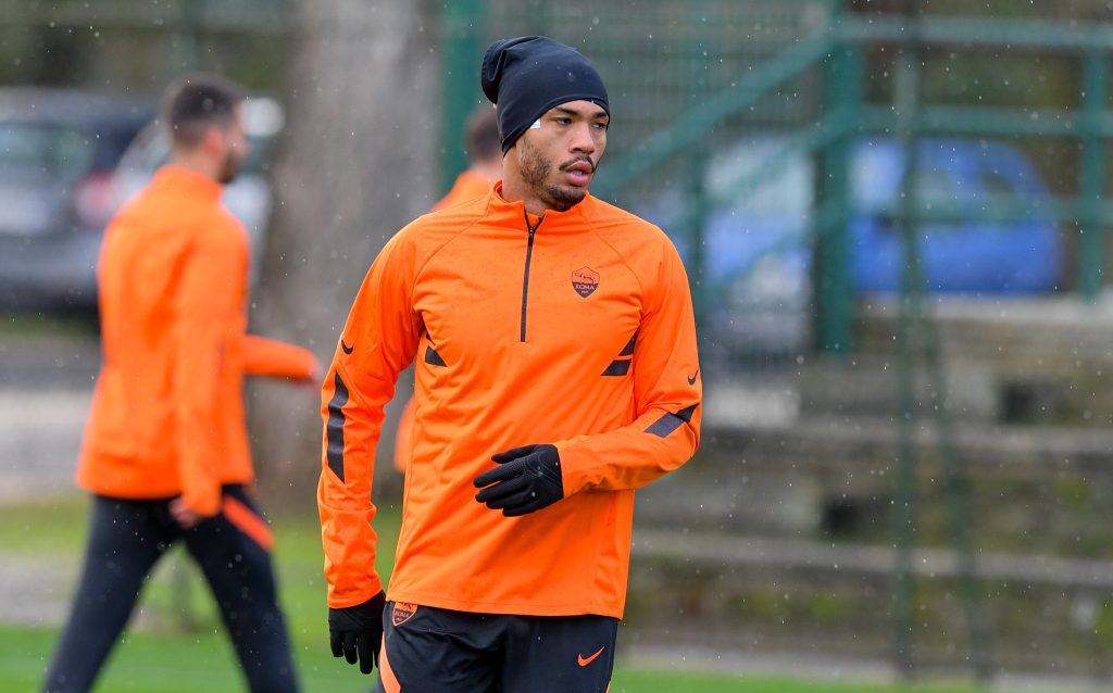 Juan Jesus Europa League, l'AS Roma in allenamento a Trigoria prima della partenza per Sofia Europa League, l'AS Roma in allenamento a Trigoria prima della partenza per Sofia