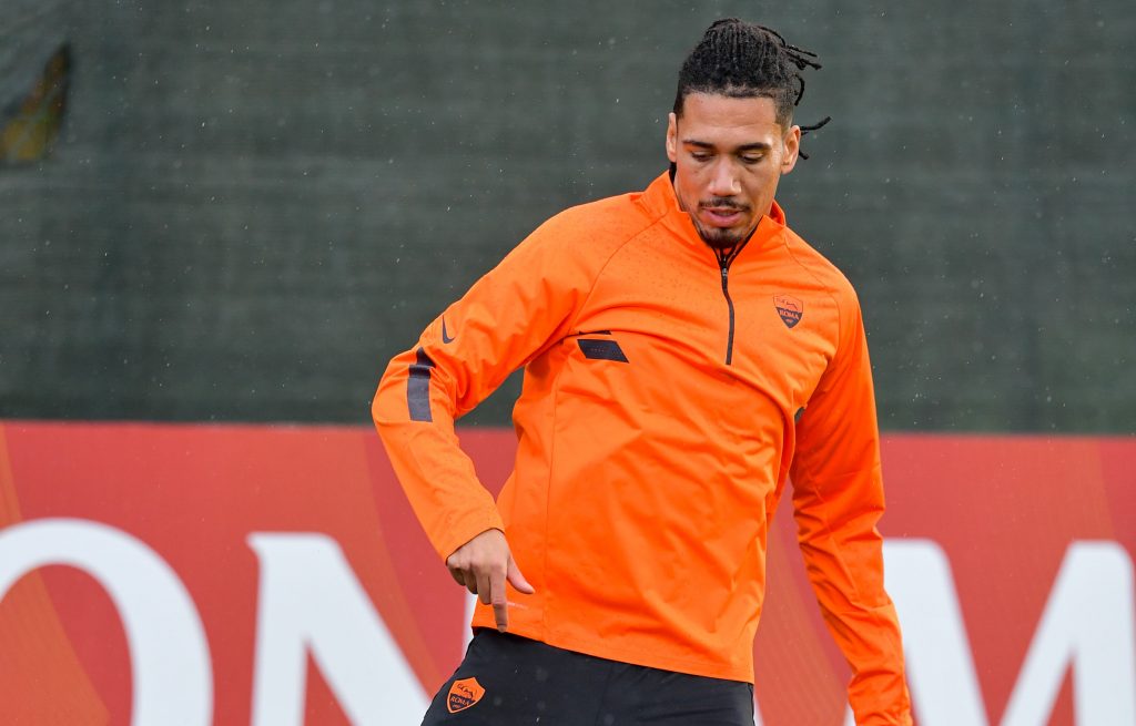 Smalling Europa League, l'AS Roma in allenamento a Trigoria prima della partenza per Sofia Europa League, l'AS Roma in allenamento a Trigoria prima della partenza per Sofia