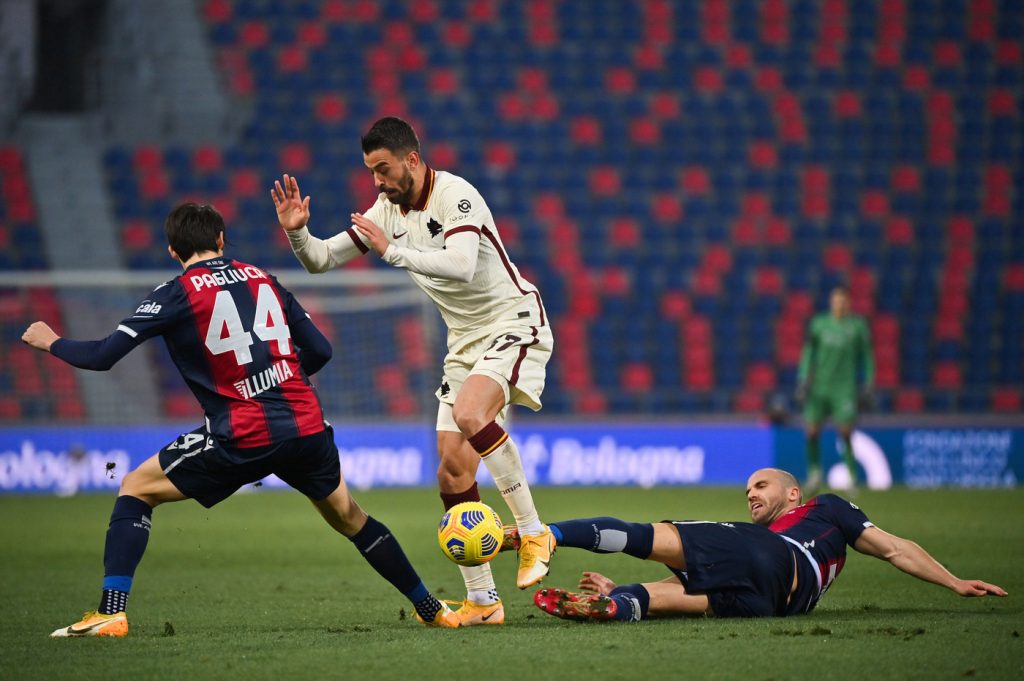 Bologna vs Roma - Spinazzola De Silvestri Pagliuca