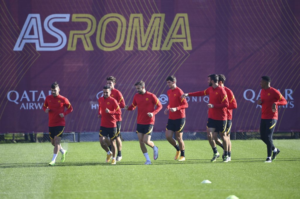 AS Roma, sessione di allenamento a Trigoria