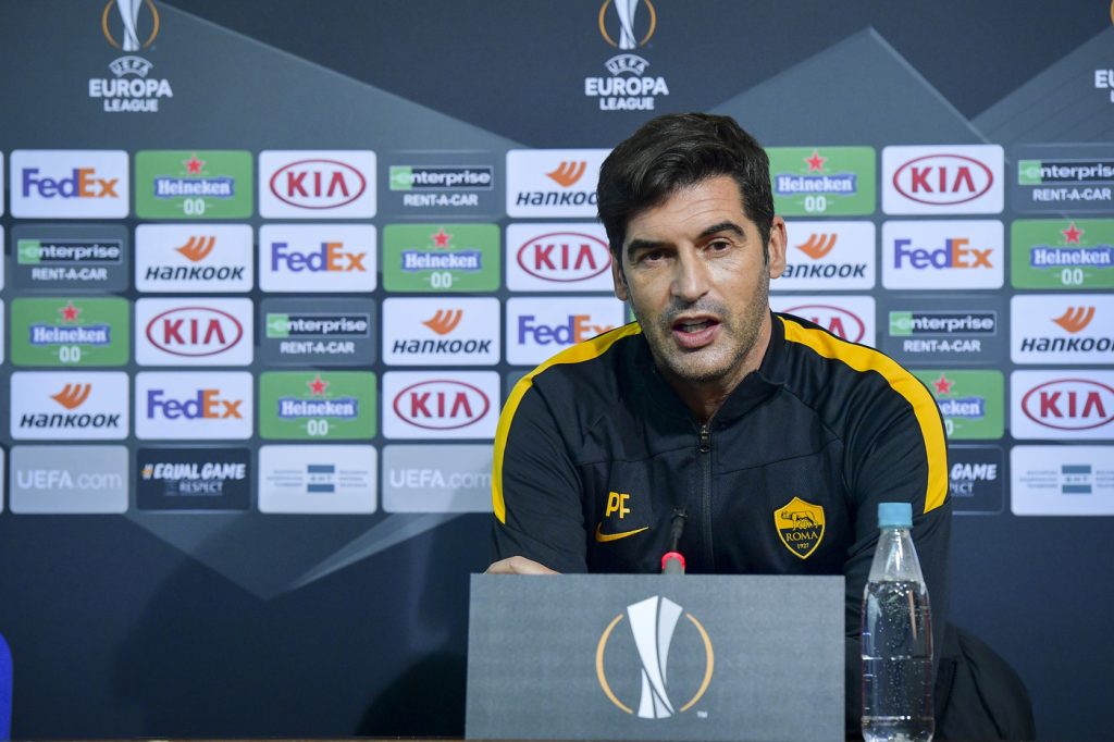 Conferenza stampa di presentazione del match di Europa League tra CSKA Sofia e Roma Fonseca Mayoral