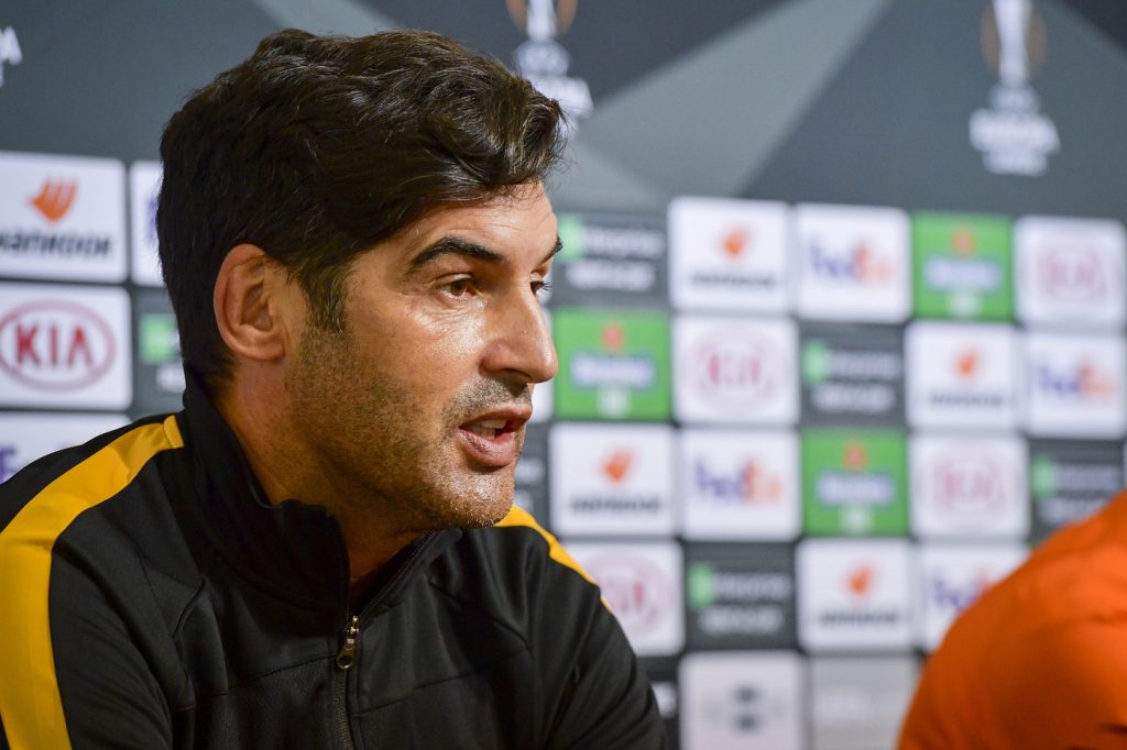 Conferenza stampa di presentazione del match di Europa League tra CSKA Sofia e Roma Fonseca Mayoral