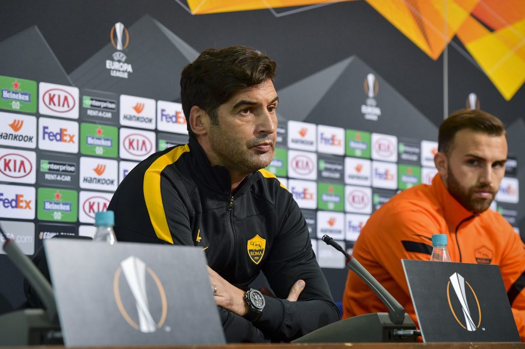 Conferenza stampa di presentazione del match di Europa League tra CSKA Sofia e Roma Fonseca Mayoral