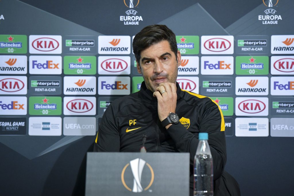 Conferenza stampa di presentazione del match di Europa League tra CSKA Sofia e Roma Fonseca Mayoral