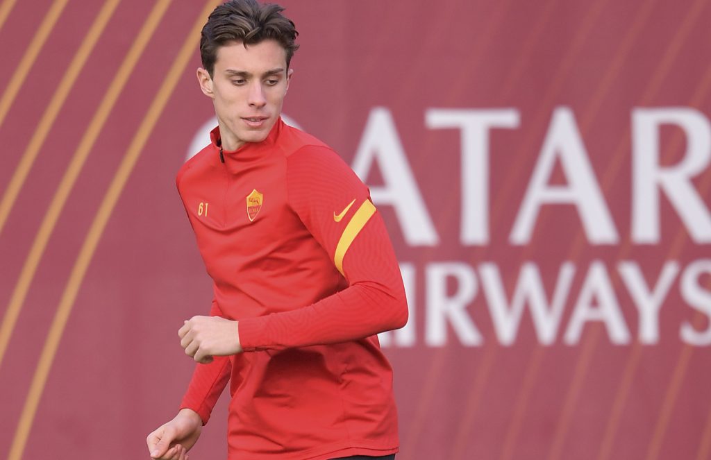 calafiori L'AS Roma in allenamento a TrigoriaL'AS Roma in allenamento a Trigoria