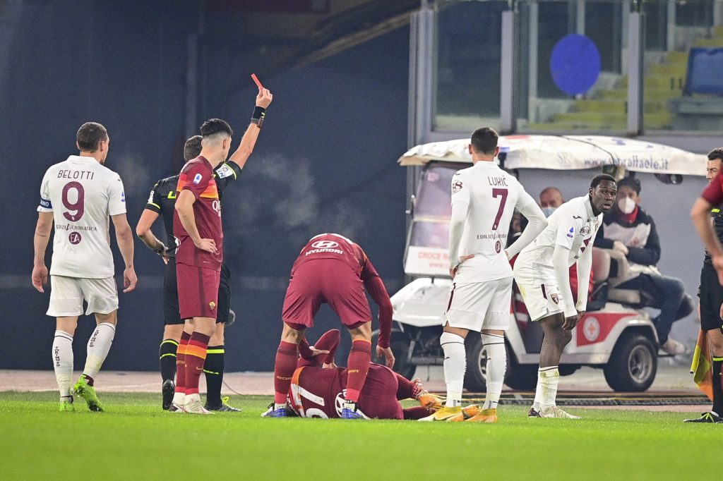 espulsione singo Roma vs Torino - Serie A TIM 2020/2021