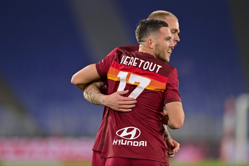 Veretout Karsdorp Roma vs Cagliari - Serie A TIM 2020/2021