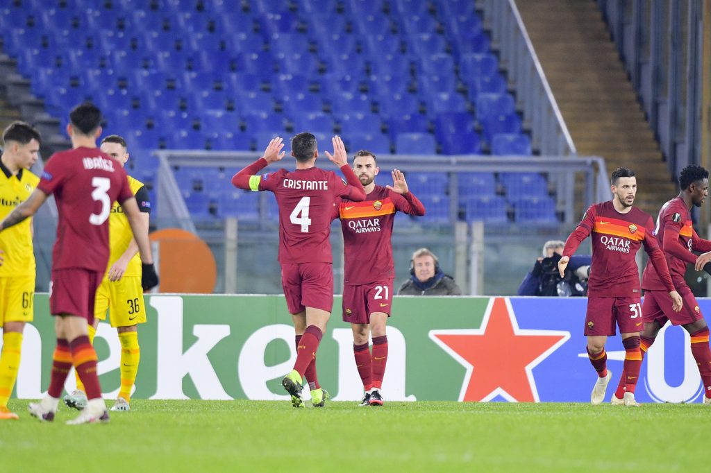 borja mayoral cristante Roma vs Young Boys - UEFA Europa League 2020/2021