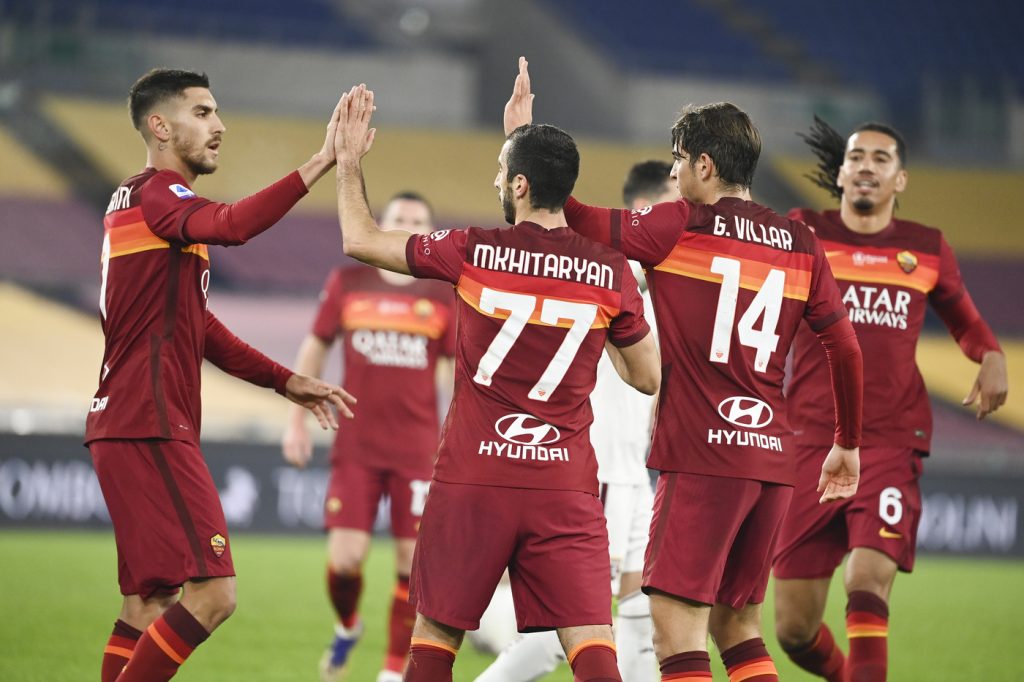 pellegrini mkhitaryan villar smalling Roma vs Torino - Serie A TIM 2020/2021