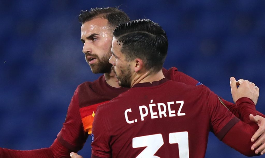Borja mayoral Carles perez AS Roma v BSC Young Boys: Group A - UEFA Europa League