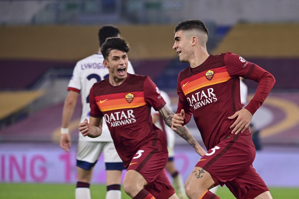 Mancini Ibanez Roma vs Cagliari - Serie A TIM 2020/2021