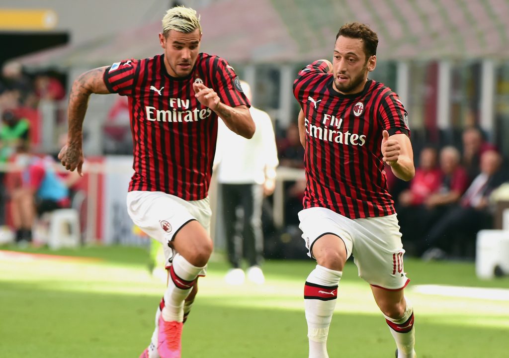 Calhanoglu Theo Hernandexz AC Milan v AS Roma - Serie A