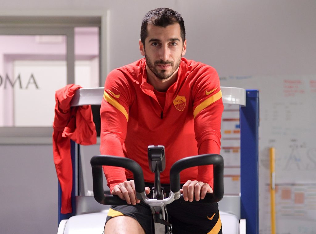 Mkhitaryan AS Roma, sessione allenamento a Trigoria