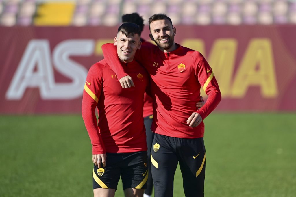 Mayoral Carles Perez AS Roma, sessione di allenamento a Trigoria