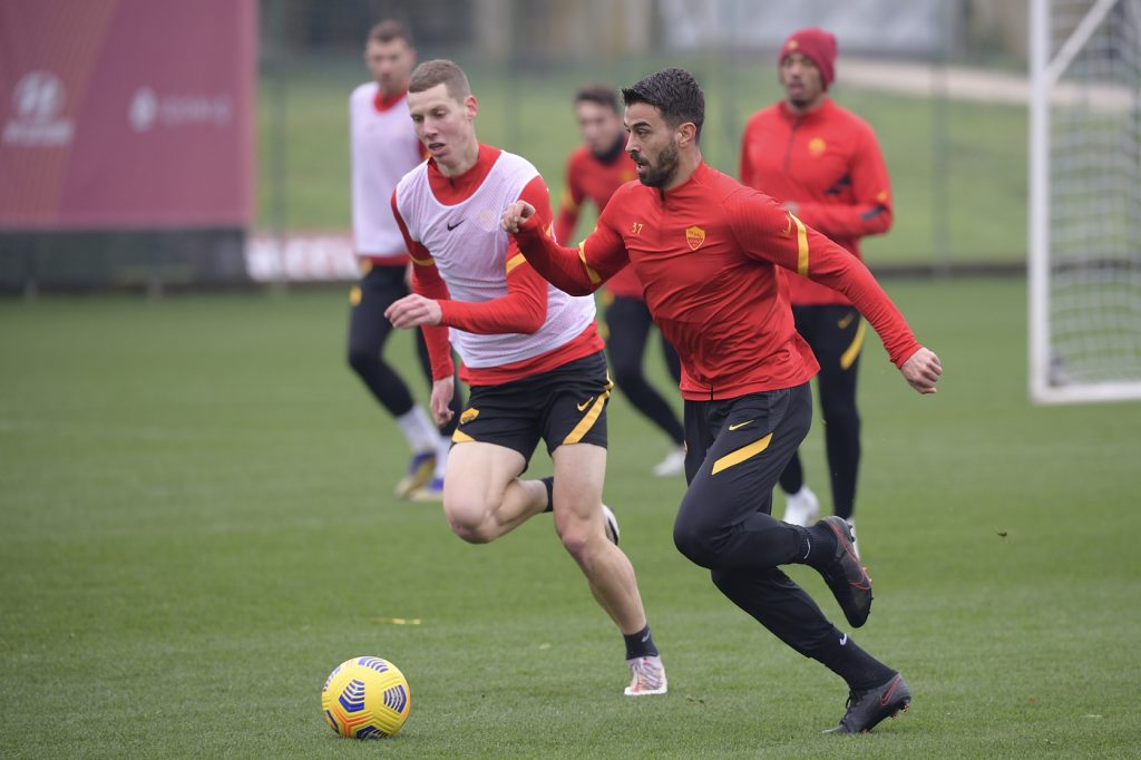 AS Roma, la preparazione dei giallorossi in vista di Roma-Inter Spinazzola Podgoreanu