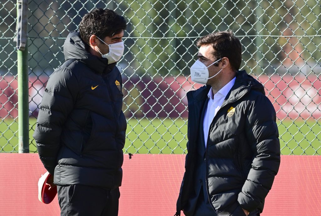 Fonseca Pinto AS Roma, sessione di allenamento a Trigoria