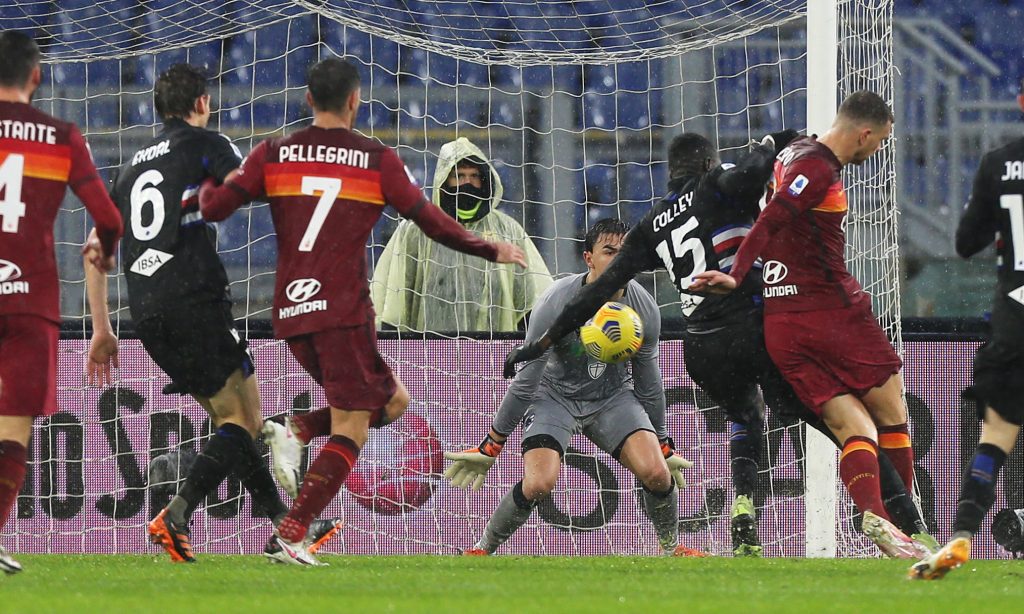 Gol Dzeko AS Roma v UC Sampdoria - Serie A