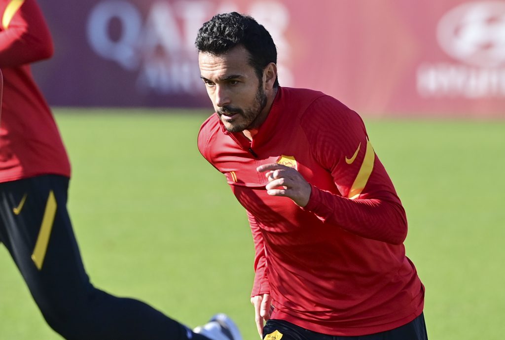 Pedro AS Roma, sessione di allenamento a Trigoria