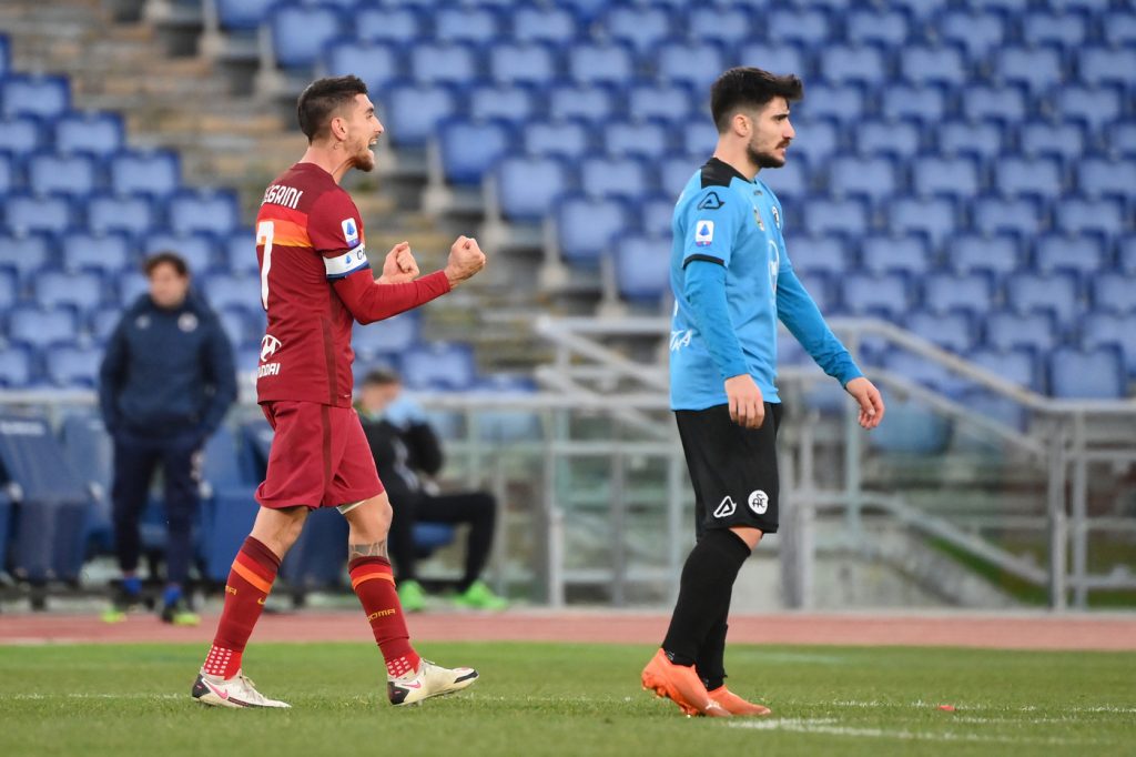 Roma vs Spezia - Serie A TIM 2020/20211 Esultanza Pellegrini
