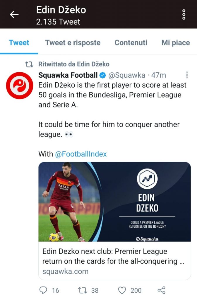 dzeko retweet