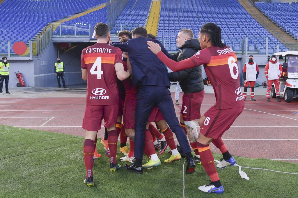 Roma vs Spezia - Serie A TIM 2020/20211 Esultanza gol Pellegrini Fonseca