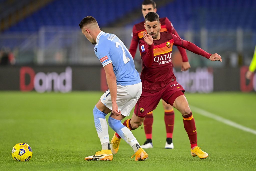 spinazzola milinkovic Lazio vs Roma - Serie A TIM 2020/2021