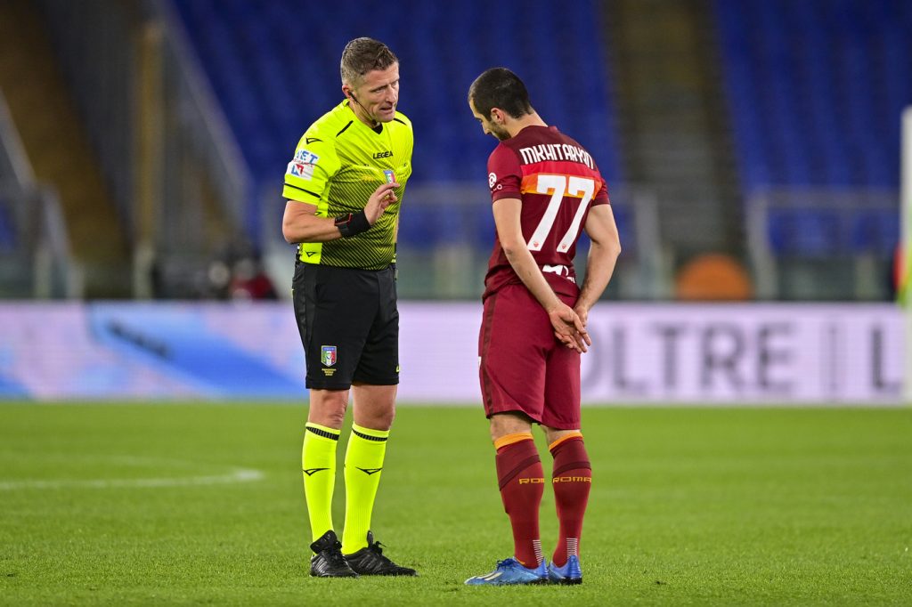 orsato mkhitaryan Lazio vs Roma - Serie A TIM 2020/2021