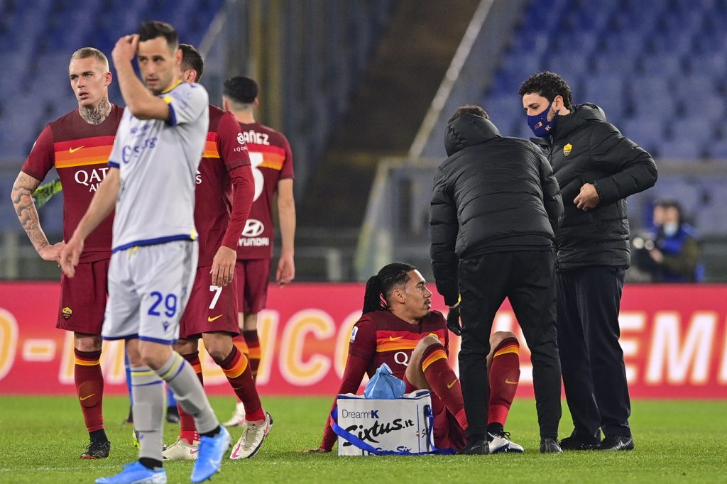 smalling infortunio Roma vs Hellas Verona - Serie A TIM 2020/2021