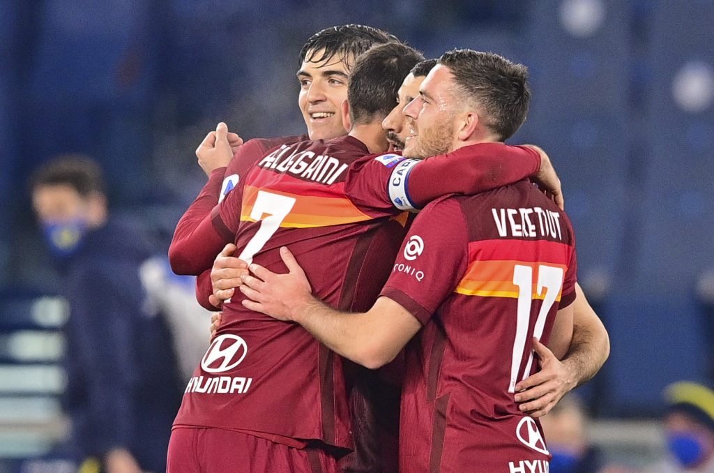 mkhitaryan veretout villar Roma vs Hellas Verona - Serie A TIM 2020/2021