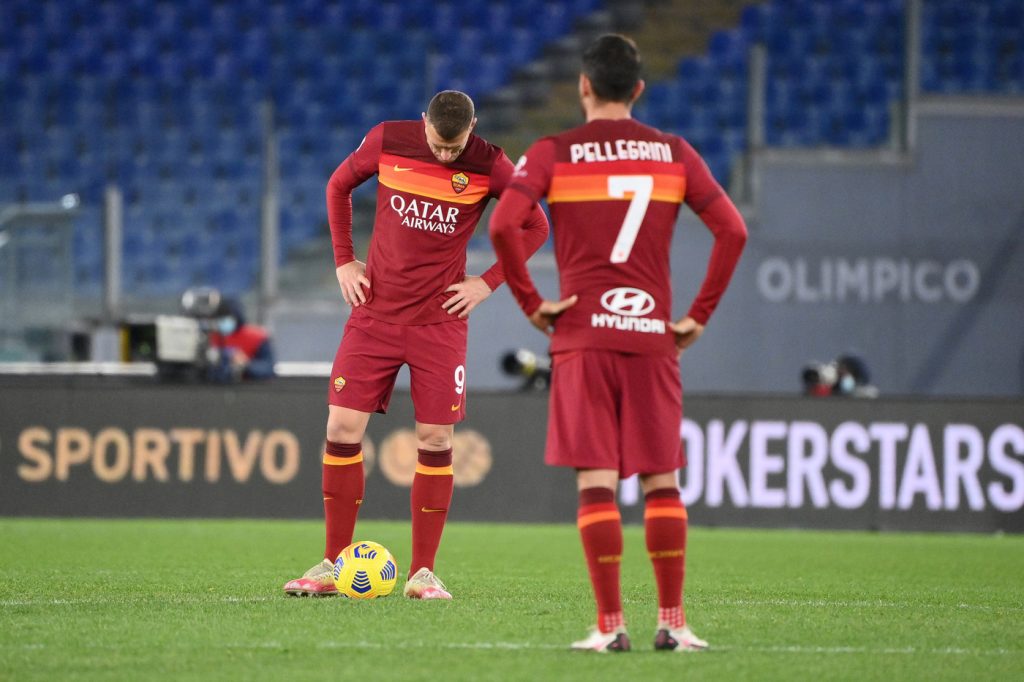 dzeko pellegrini Lazio vs Roma - Serie A TIM 2020/2021
