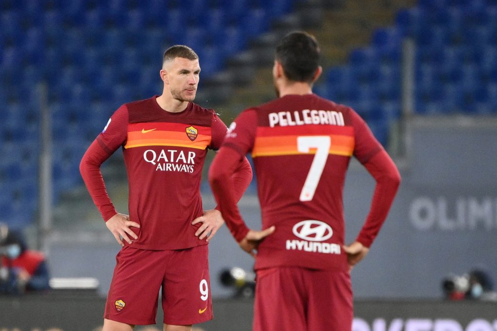 pellegrini dzeko Lazio vs Roma - Serie A TIM 2020/2021