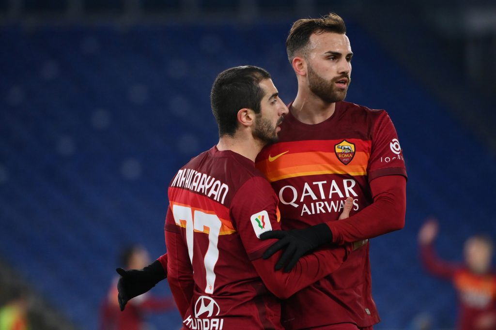 Mkhitaryan Mayoral Roma vs Spezia - Coppa Italia - Ottavi di Finale 2020/2021