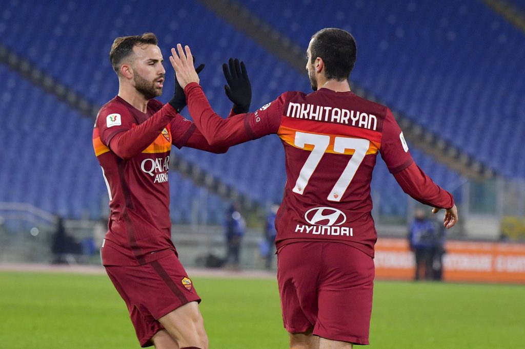 Mkhitaryan Mayoral Roma vs Spezia - Coppa Italia - Ottavi di Finale 2020/2021