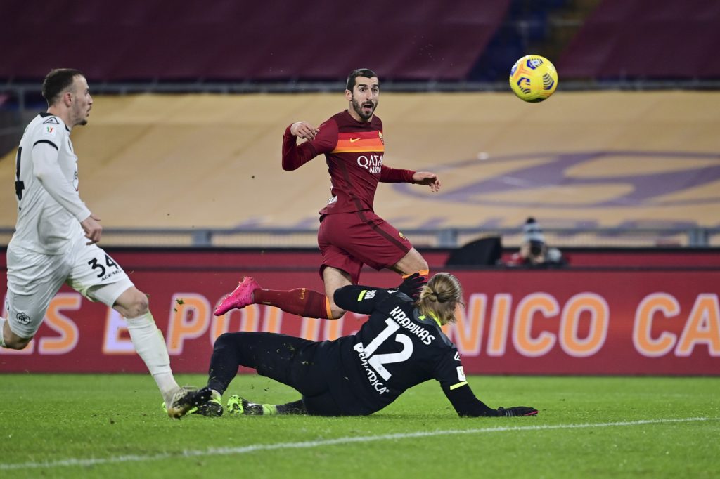 Mkhitaryan Roma vs Spezia - Coppa Italia - Ottavi di Finale 2020/2021