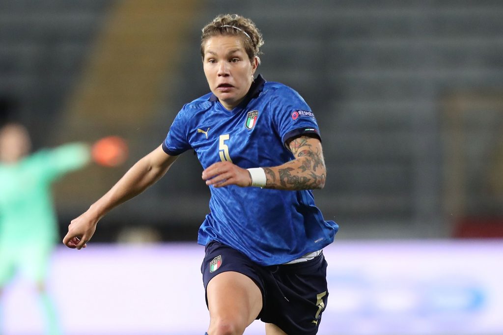 Elena Linari Italy Women v Denmark Women - UEFA Women's EURO 2022 Qualifier