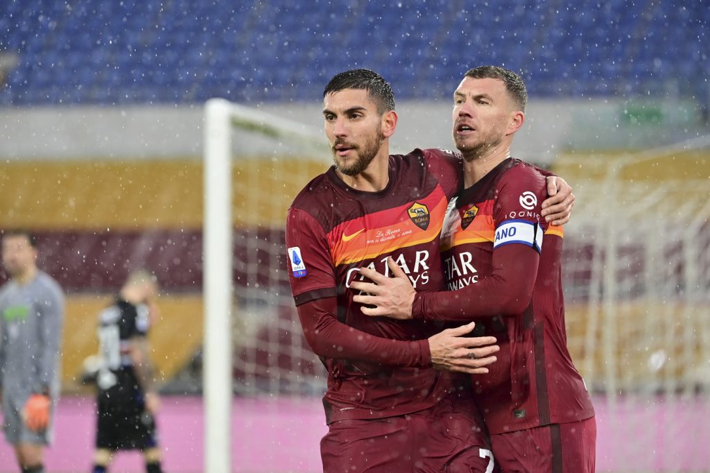 Dzeko Pellegrini Roma vs Sampdoria - Serie A TIM 2020/2021
