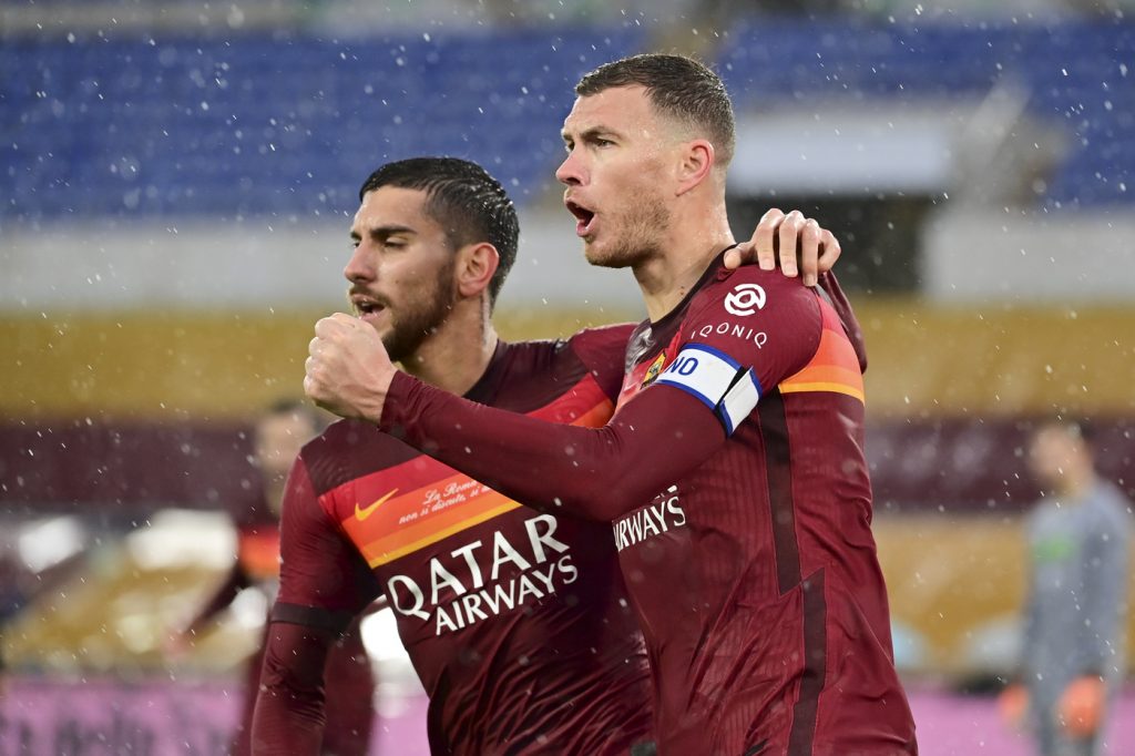 Dzeko Pellegrini Roma vs Sampdoria - Serie A TIM 2020/2021