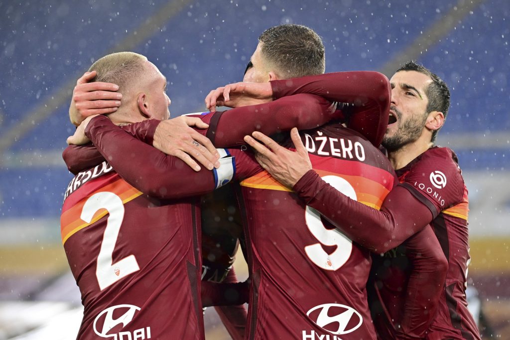 Dzeko Karsdorp Mkhitaryan Roma-Sampdoria