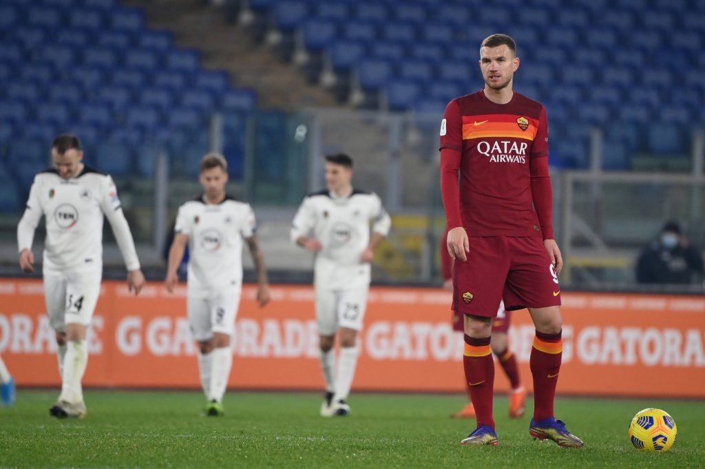 Dzeko Roma vs Spezia - Coppa Italia - Ottavi di Finale 2020/2021