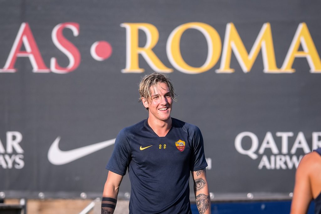 zaniolo Europa League, allenamento dell'AS Roma a Trigoria