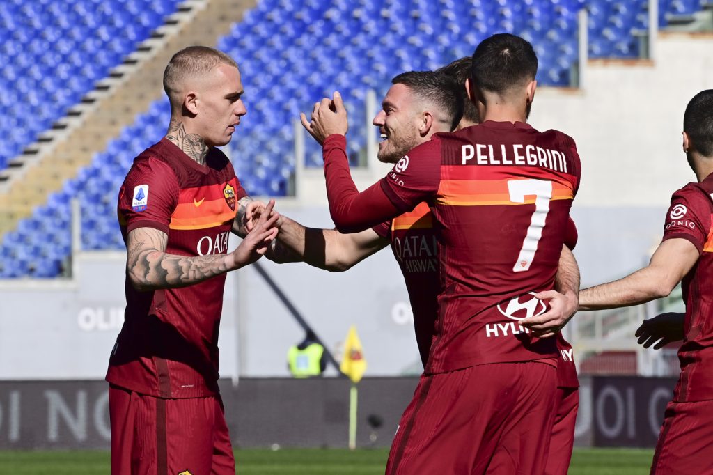 roma-udinese-esultanza-pellegrini-veretout-karsdorp