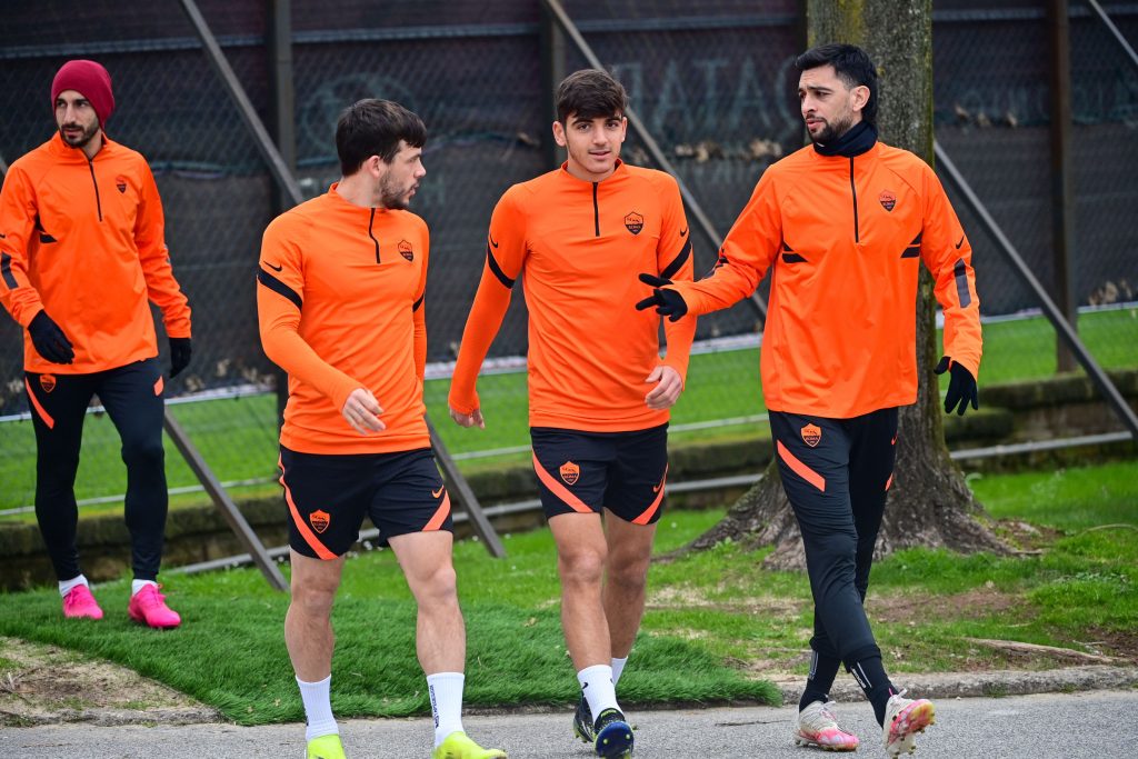 Perez Villar Pastore Europa League, l'AS Roma in allenamento alla vigilia di Braga-Roma