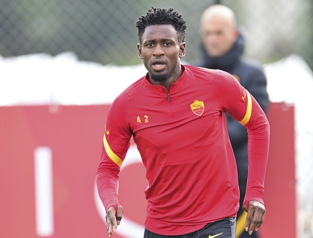 Diawara L'AS Roma in allenamento a TrigoriaL'AS Roma in allenamento a Trigoria