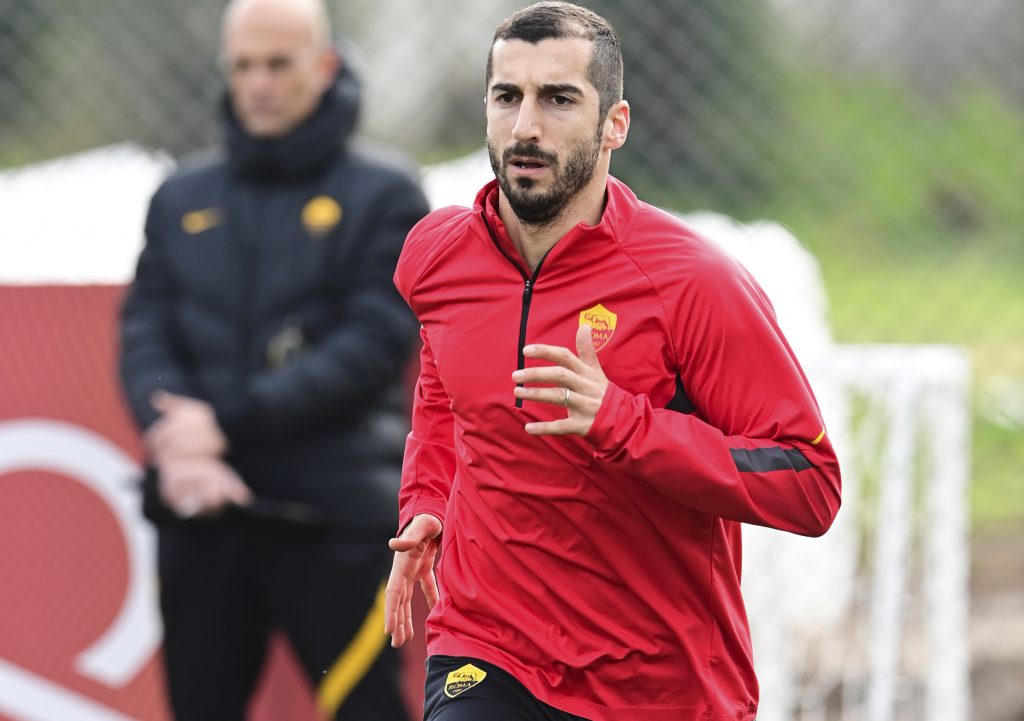 Mkhitaryan L'AS Roma in allenamento a TrigoriaL'AS Roma in allenamento a Trigoria