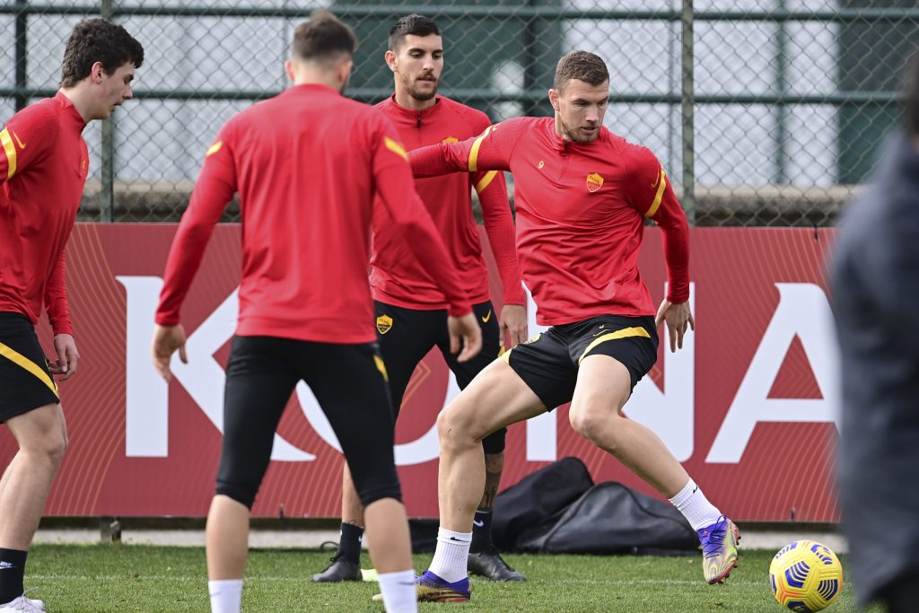 L'AS Roma in allenamento a TrigoriaL'AS Roma in allenamento a Trigoria