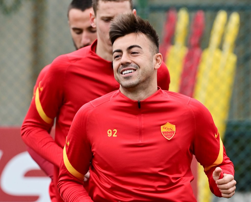 El Shaarawy AS Roma, sessione di allenamento a Trigoria