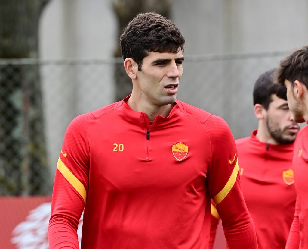 Fazio AS Roma, sessione di allenamento a Trigoria