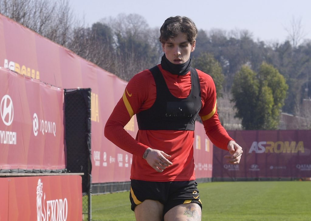 Zaniolo Europa League, l'AS Roma in allenamento